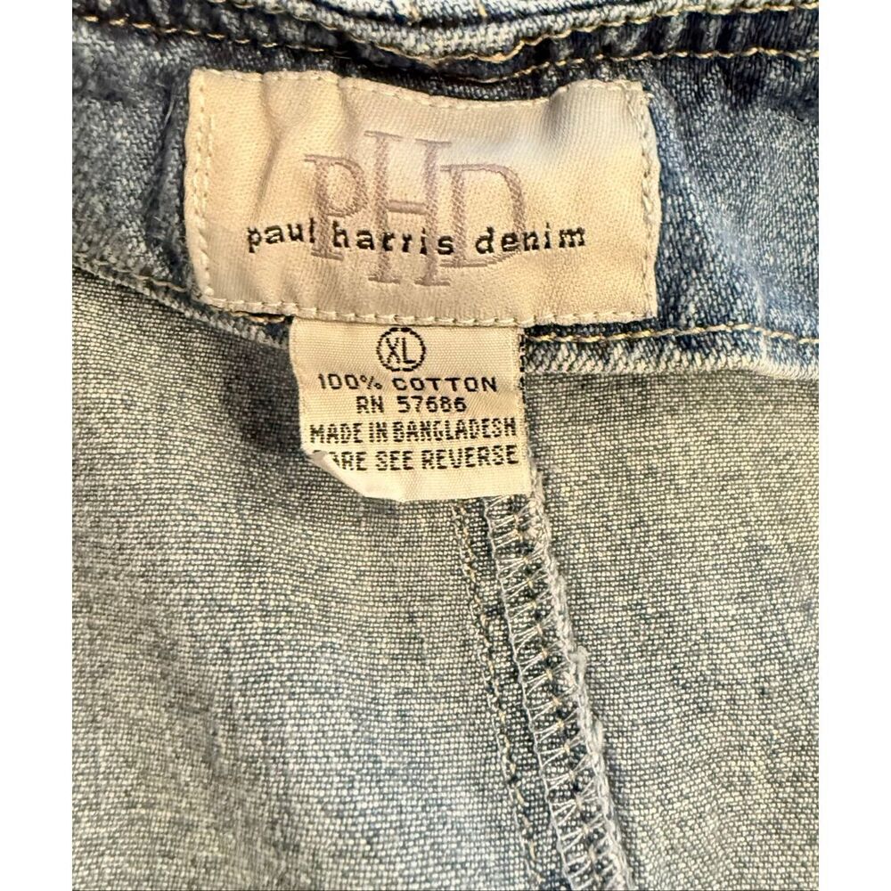 Paul Harris Denim Maxi Dress XL Blue Jean Denim Overall Minimalist Basic - Picture 11 of 11